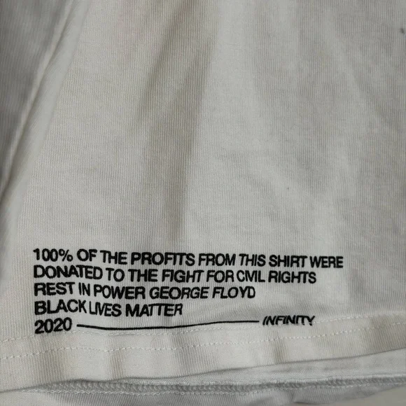 Off-White Long Sleeve Shirt with Statement Print, sz S - Picture 3 of 6